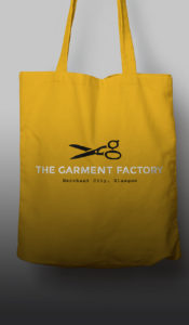 A promotional bag for The Garment Factory