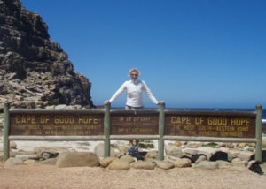 Faye Gibb on top of a mountain