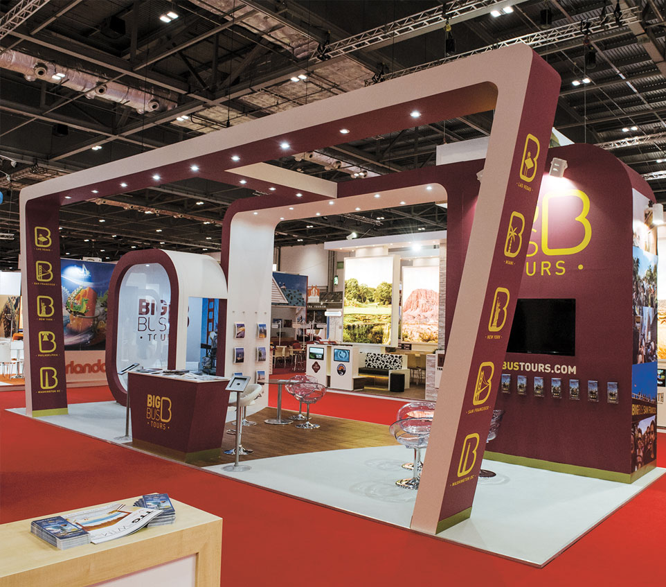 Big Bus exhibition stand at WTM 2016