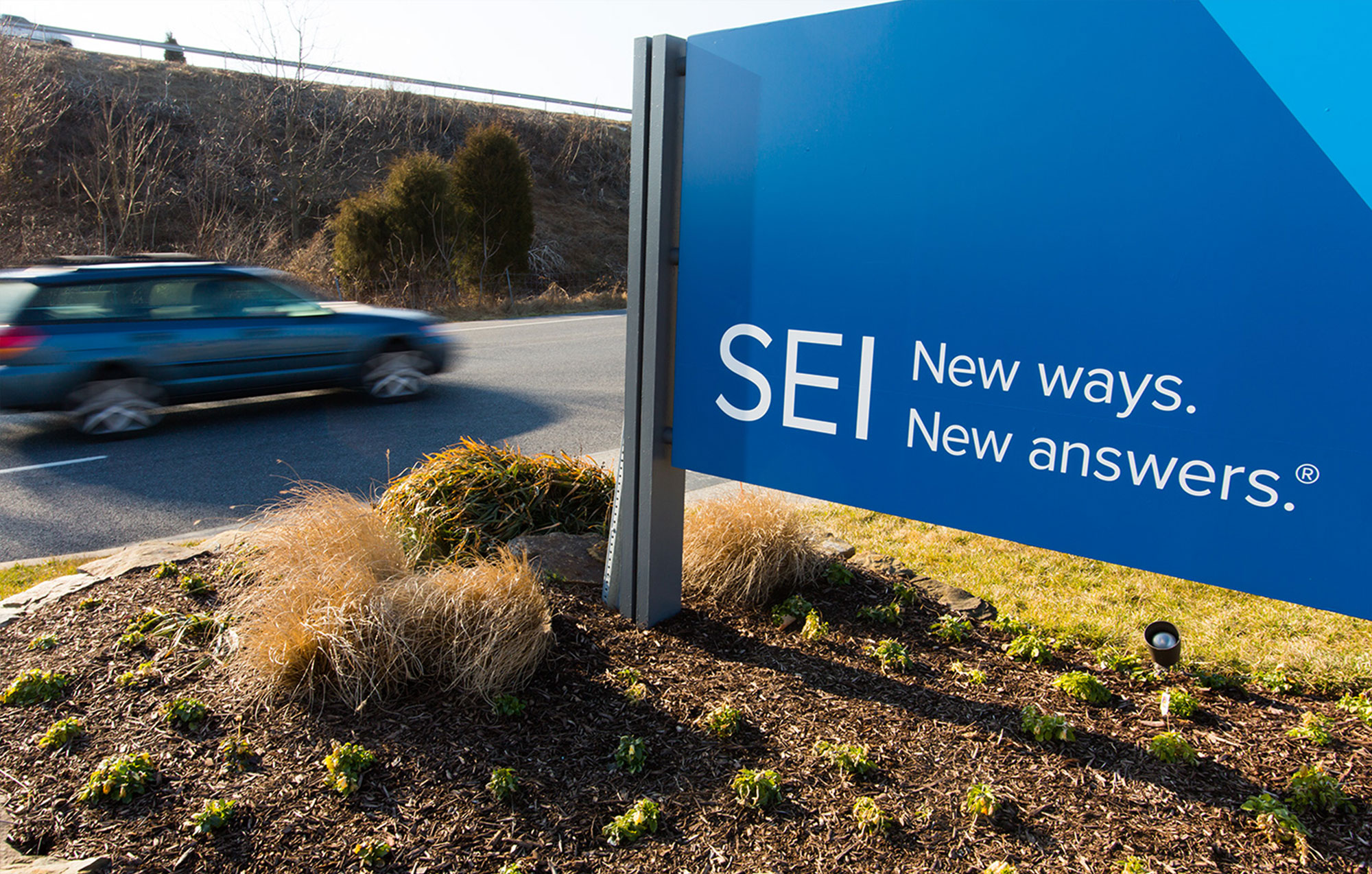 SEI branded signage